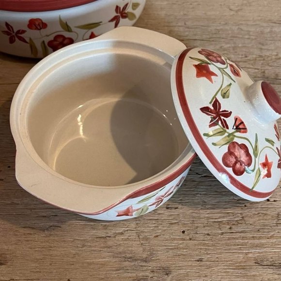 3-Piece Mulberry Home Collection "Rust Floral" Casserole Dish Set - Picture 7 of 7